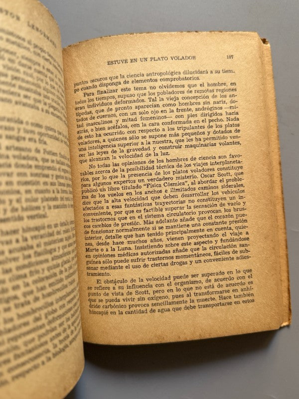 Yo estuve en un plato volador, Gaston Lenormand (1ª ed. en español) - Ediciones MEM, 1955