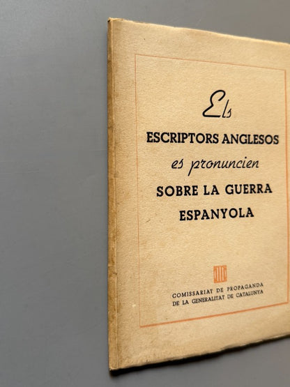 Els escriptors anglesos sobre la guerra - Comissariat Generalitat Catalunya, 1937