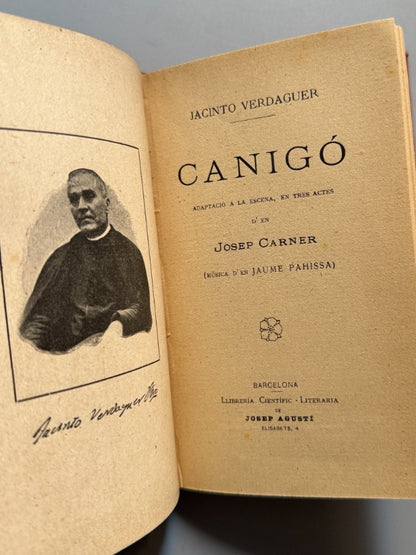 Canigó, Jacinto Verdaguer. Adaptación Josep Carner - Llibreria Científic - Literaria, 1910