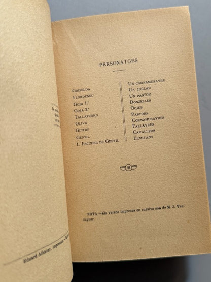Canigó, Jacinto Verdaguer. Adaptación Josep Carner - Llibreria Científic - Literaria, 1910