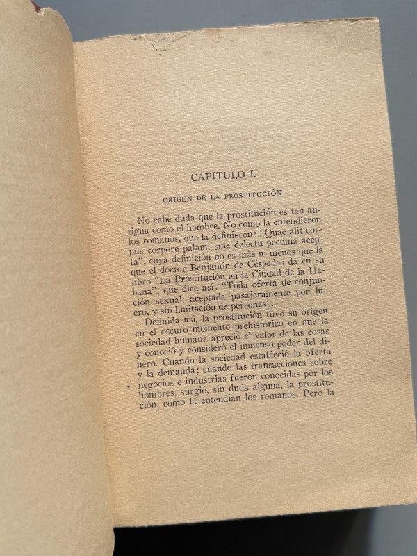 La prostitución. Sus causas, sus males, su higiene, Dr. Matias Duque - La Habana, 1914