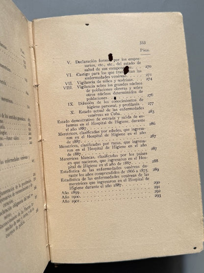 La prostitución. Sus causas, sus males, su higiene, Dr. Matias Duque - La Habana, 1914