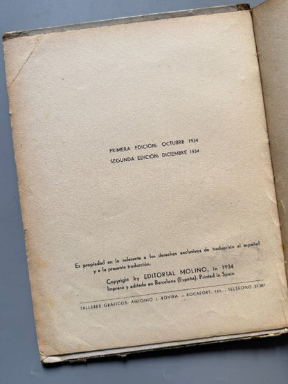 Los tres cerditos, Walt Disney - Editorial Molino, 1935