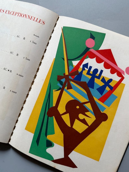 Liste de grands vins 1953 sur le signe de Don Quichotte - Établiments Nicolas, 1952