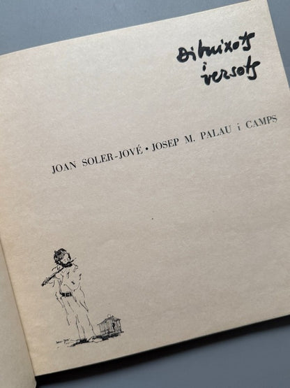 Dibuixots i versots, Josep M. Palau i Camps (dedicado) - Impremta Mossèn Alcover, 1975