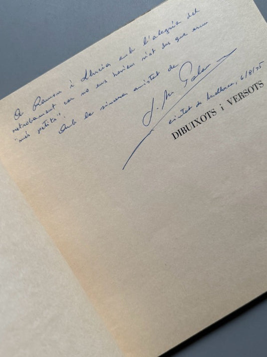 Dibuixots i versots, Josep M. Palau i Camps (dedicado) - Impremta Mossèn Alcover, 1975