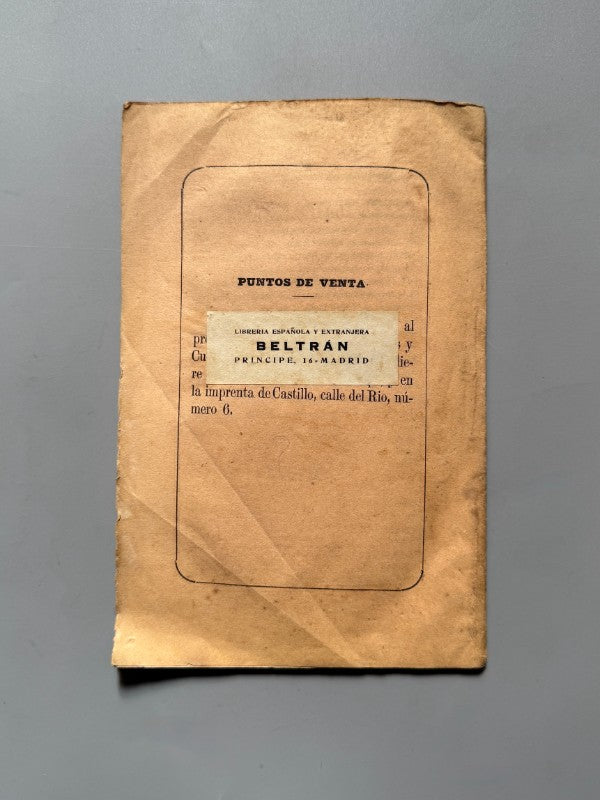 El teatro español - Manuel Alaminos Sánchez - D. Francisco del Castillo, 1860