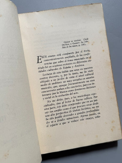 Música y sociedad en el siglo XX, Adolfo Salazar - La Casa de España en México, 1939
