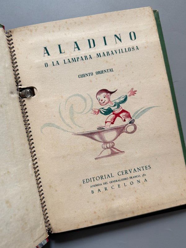 Aladino o La lámpara maravillosa. 6 dioramas (teatro) - Editorial Cervantes, ca. 1945