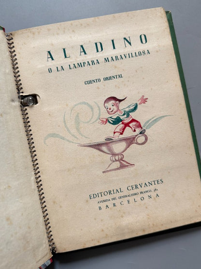 Aladino o La lámpara maravillosa. 6 dioramas (teatro) - Editorial Cervantes, ca. 1945