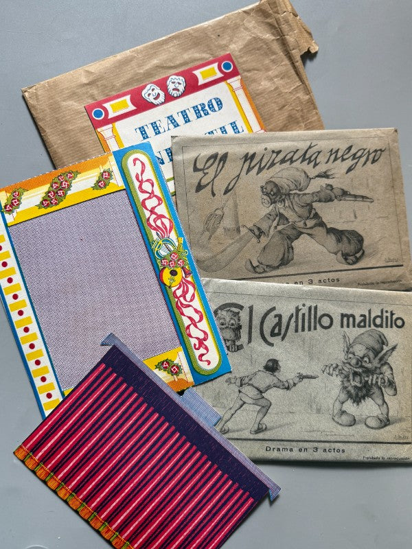 Teatro infantil. Contiene dos obras (personajes, decorados y libretos) - Sanza Estudio, ca. 1930