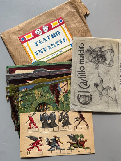 Teatro infantil. Contiene dos obras (personajes, decorados y libretos) - Sanza Estudio, ca. 1930