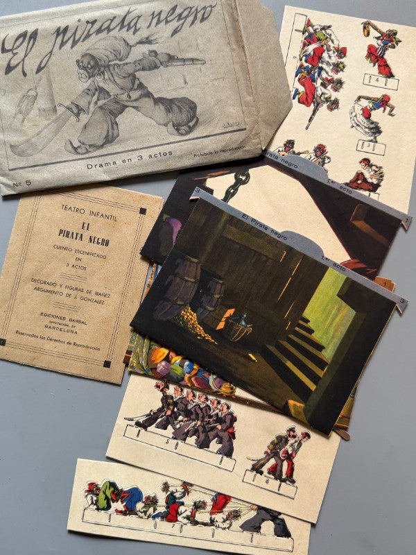 Teatro infantil. Contiene dos obras (personajes, decorados y libretos) - Sanza Estudio, ca. 1930