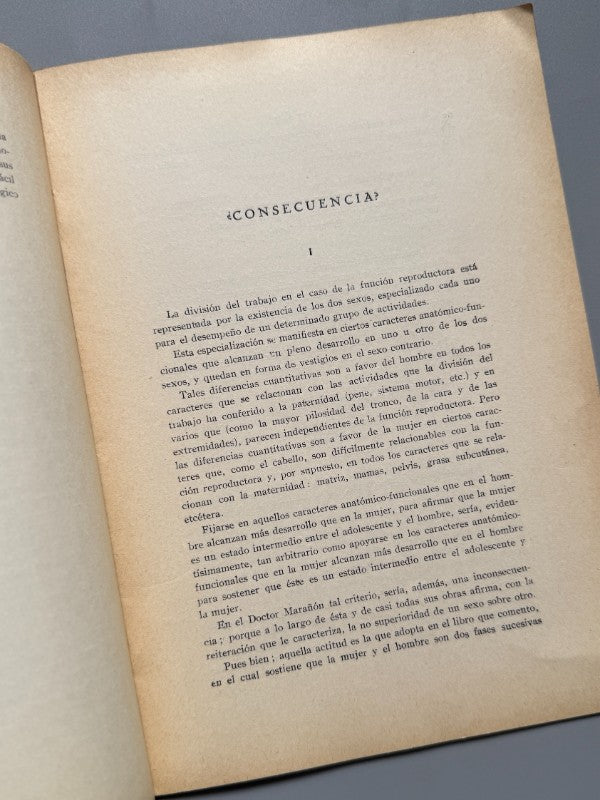 Acotaciones a la obra del doctor Marañón, E. Romero Robles - Imprenta Intendencia, 1934