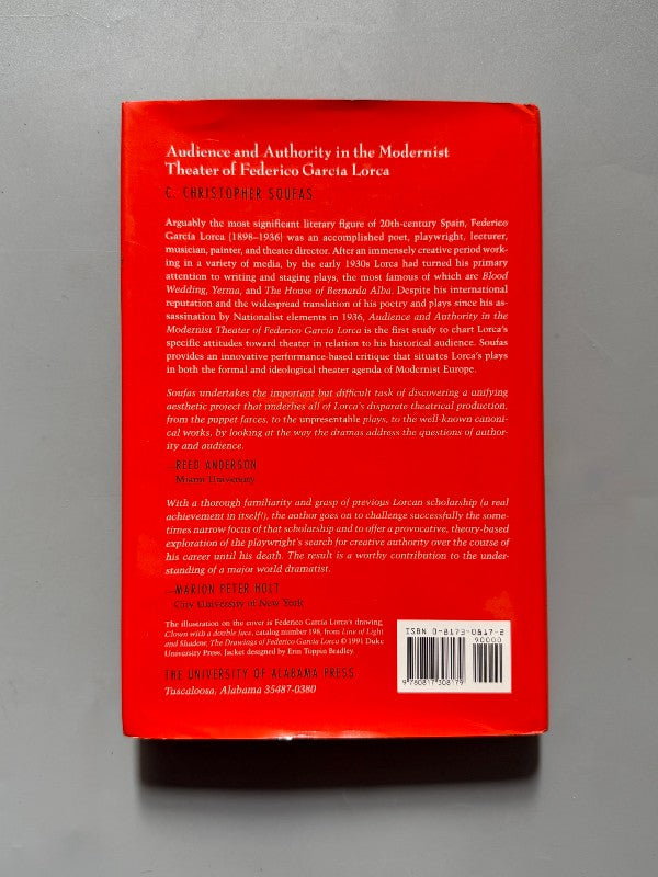 Audience and authority in the modernist theater of Federico García Lorca, C. Christopher Soufas 1996