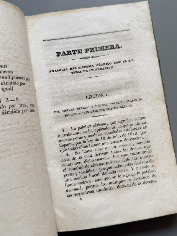 El sistema legal de medidas y pesas, Felix Pagés - Imprenta de Doña Narcisa Grases, 1852
