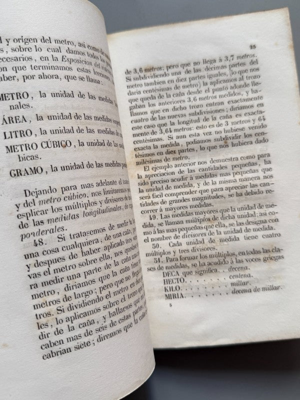 El sistema legal de medidas y pesas, Felix Pagés - Imprenta de Doña Narcisa Grases, 1852