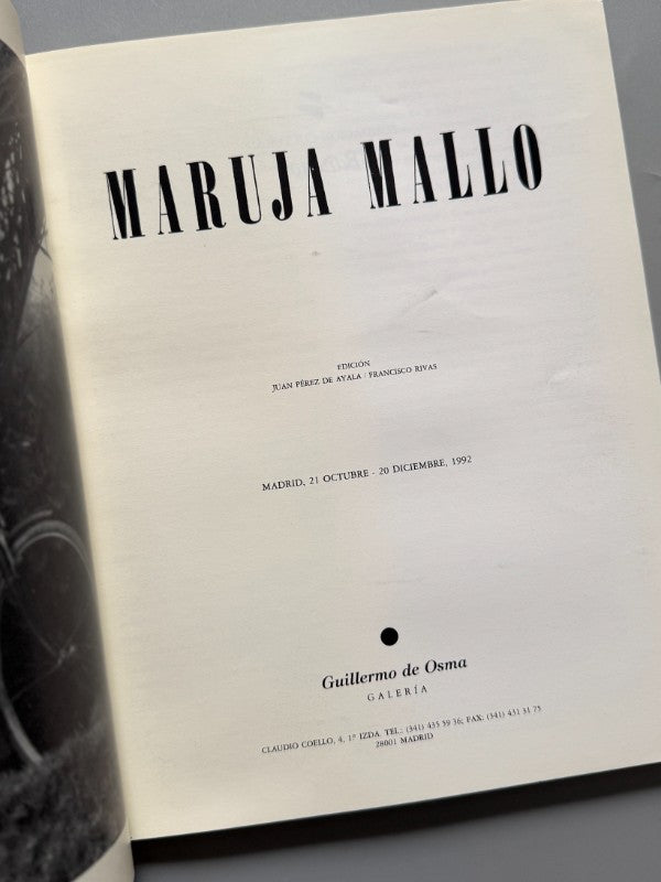 Maruja Mallo. Catálogo de exposición - Guillermo de Osma Galería, 1992