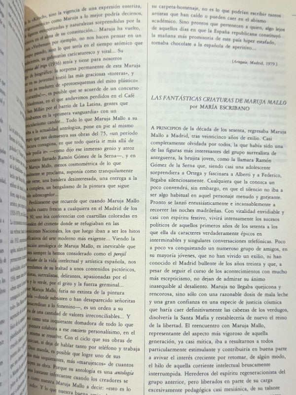 Maruja Mallo. Catálogo de exposición - Guillermo de Osma Galería, 1992