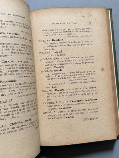 Diccionari de barbarismes, Antoni Careta y Vidal - Oliva Tipograf, 1901