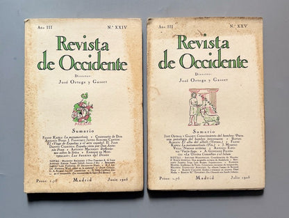 La Metamorfosis, Kafka (1ª ed. en español) - Revista de Occidente nºXXIV y XXV, 1925