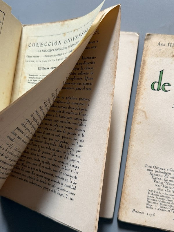 La Metamorfosis, Kafka (1ª ed. en español) - Revista de Occidente nºXXIV y XXV, 1925