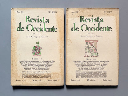 La Metamorfosis, Kafka (1ª ed. en español) - Revista de Occidente nºXXIV y XXV, 1925