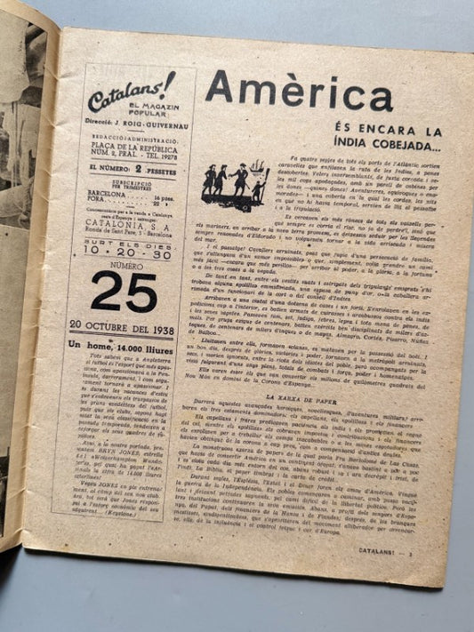 Catalans!, El Magazin Popular nº25. Guerra Civil  - 20 octubre 1938