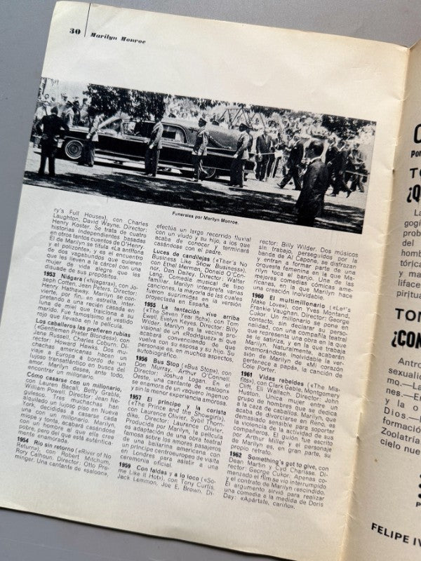 Marilyn Monroe. Figuras del cine y la canción nº14 - Iberico Europea de Ediciones, 1969