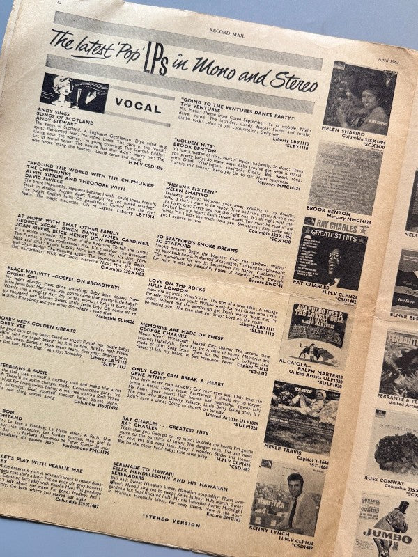 The Beatles. Record Mail - Emi Records Ltd., vol. 6 - nº4, abril de 1963