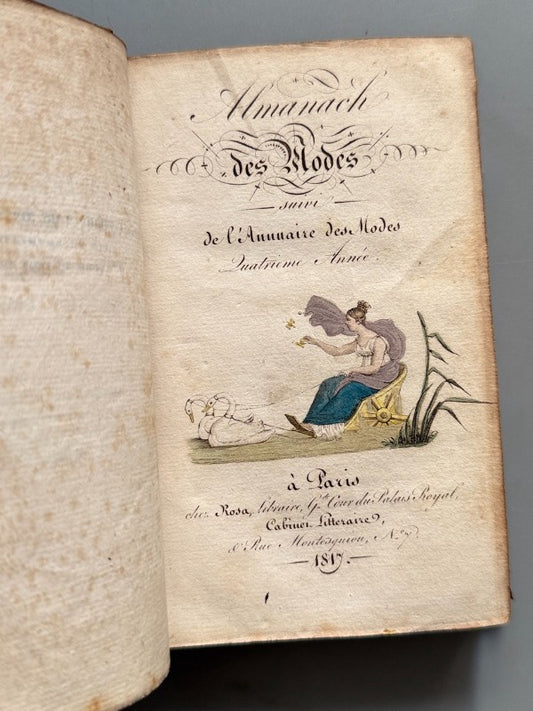 Almanach des modes suivi de l'annuaire des modes. Moda francesa - Rosa Libraire, 1817