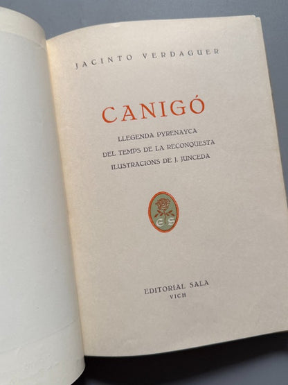 Canigó, Jacint Verdaguer (ilustraciones de Junceda) - Editorial Sala, 1945