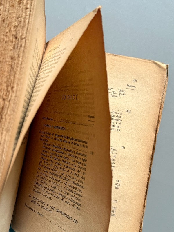 Sinfonía y ballet, Adolfo Salazar - Editorial Mundo Latino, 1929