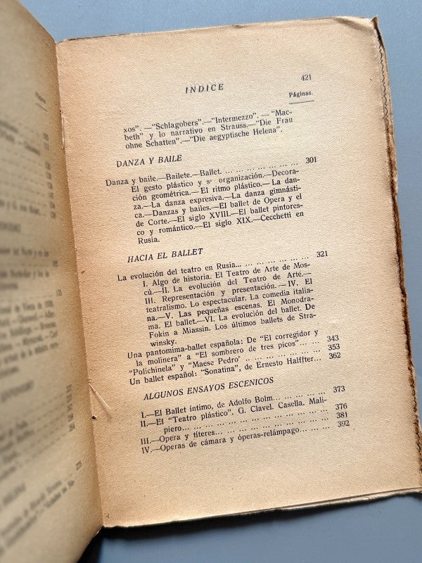 Sinfonía y ballet, Adolfo Salazar - Editorial Mundo Latino, 1929