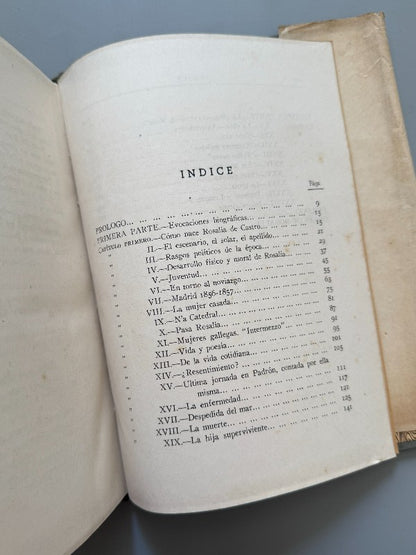 Rosalía de Castro o El dolor de vivir, Victoriano García Martí - Ediciones Aspas, 1944