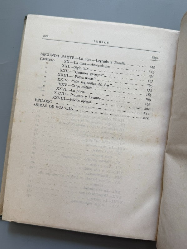 Rosalía de Castro o El dolor de vivir, Victoriano García Martí - Ediciones Aspas, 1944