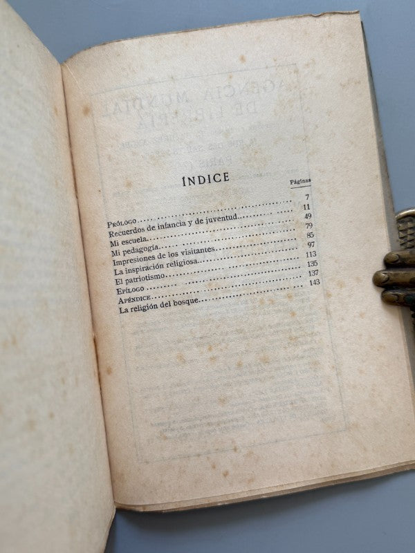 Tagore, educador, E. Pieczynska - Agencia Mundial Librería Paris, 1925