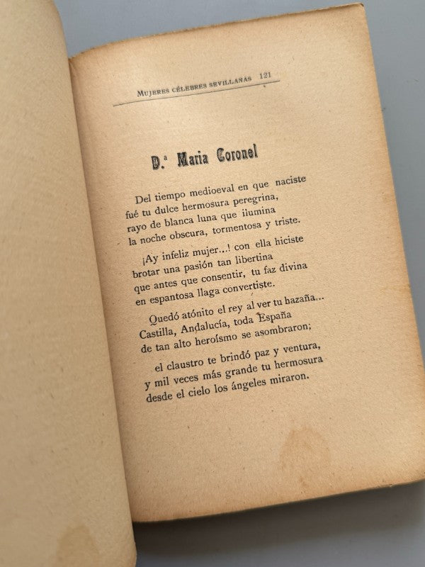 Mujeres célebres sevillanas, Amantina Cobos de Villalobos - Imp. de F. Díaz y Comp., 1917