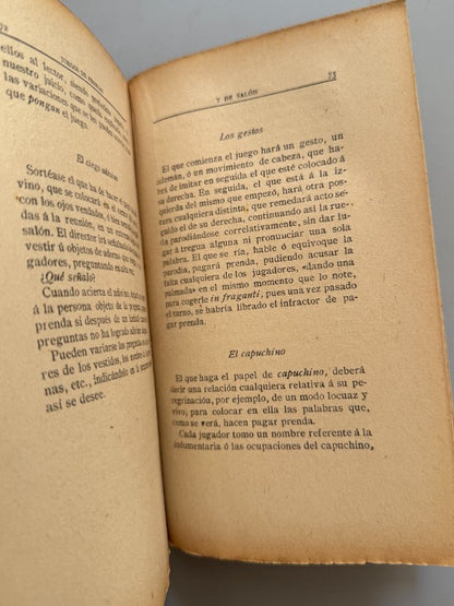 Juegos de prendas y de salón - Centro Editorial la Vida Literaria, ca. 1900