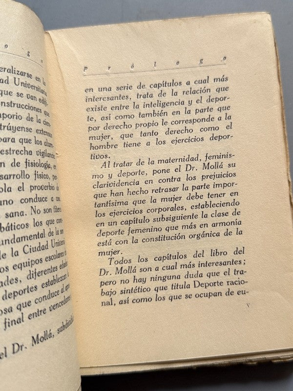 La mujer y el deporte, Doctor Mollá - Librería Médica R. Chena y Comp., 1931