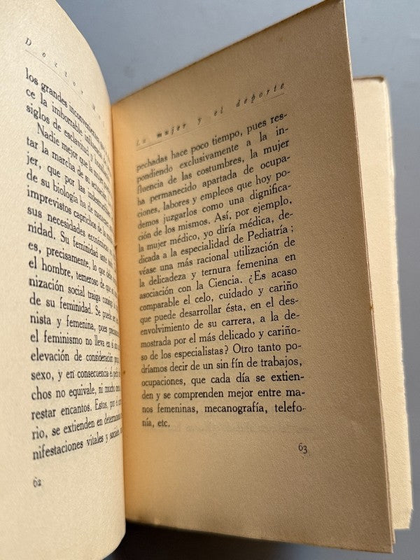 La mujer y el deporte, Doctor Mollá - Librería Médica R. Chena y Comp., 1931