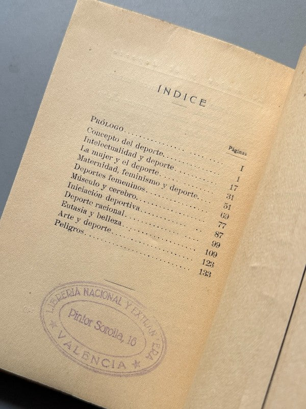 La mujer y el deporte, Doctor Mollá - Librería Médica R. Chena y Comp., 1931