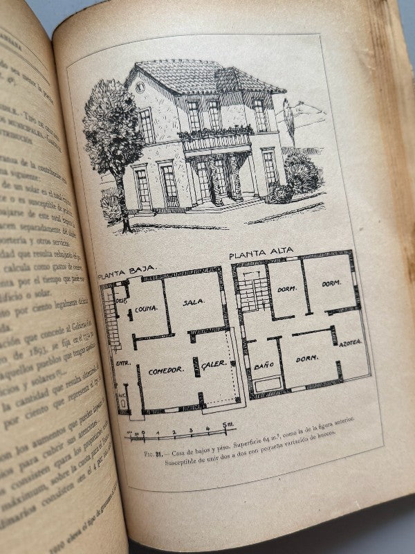 La casa, cómo se costea y se edifica, J. Doménech Mansana - Imprenta de A. Ortega, ca. 1925