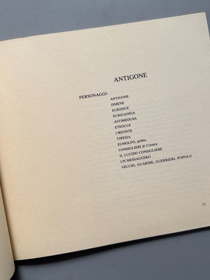 Antigone, Salvador Espriu (portada Subirachs - firma traductor) - Palermo, 1988
