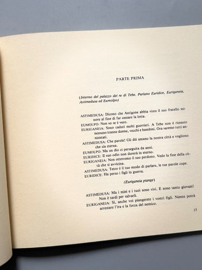 Antigone, Salvador Espriu (portada Subirachs - firma traductor) - Palermo, 1988