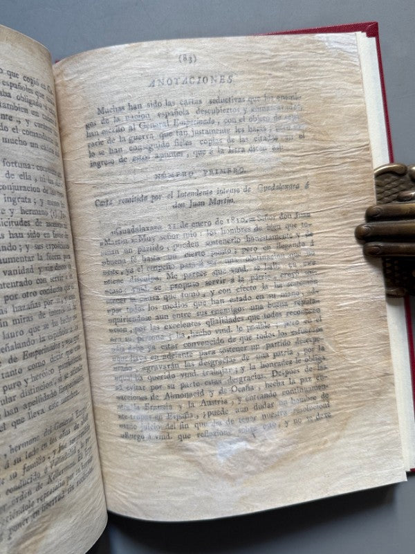 Vida y hechos de El Empecinado. Guerra de la Independencia Española - Madrid, 1814