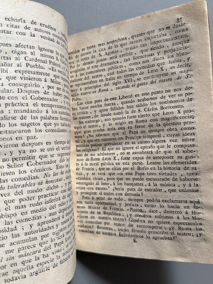 Discurso político-moral contra el teatro, El Imparcial - Córdoba, 1813