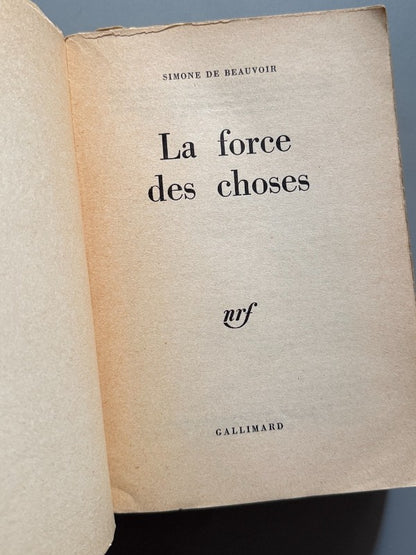 La force des choses, Simone de Beauvoir (1ª ed.) - Gallimard, 1963