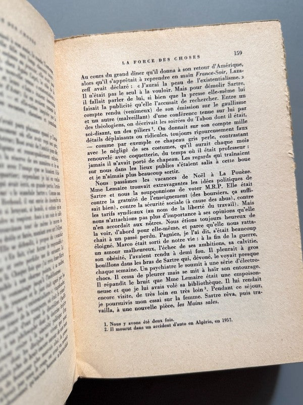 La force des choses, Simone de Beauvoir (1ª ed.) - Gallimard, 1963