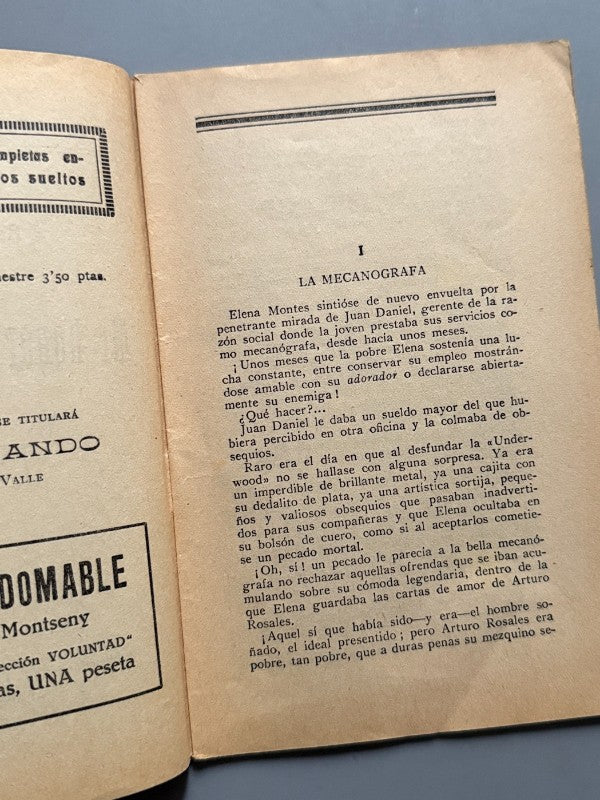 Mi honor...¡No importa!, Regina Opisso (La Novela Ideal nº125) - La Revista Blanca, años 20-30